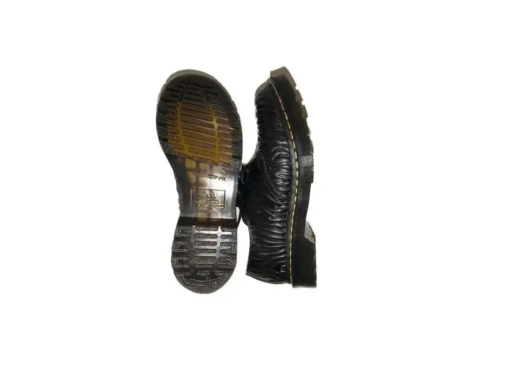 1461 Zebra Emboss Smooth Leather Oxford Shoes in Black